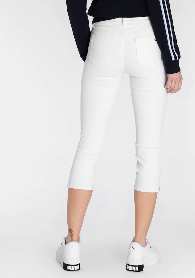 Arizona Caprijeans »Ultra-Stretch« extra-enger Schnitt, modischer Beinabschluss mit Schlitz