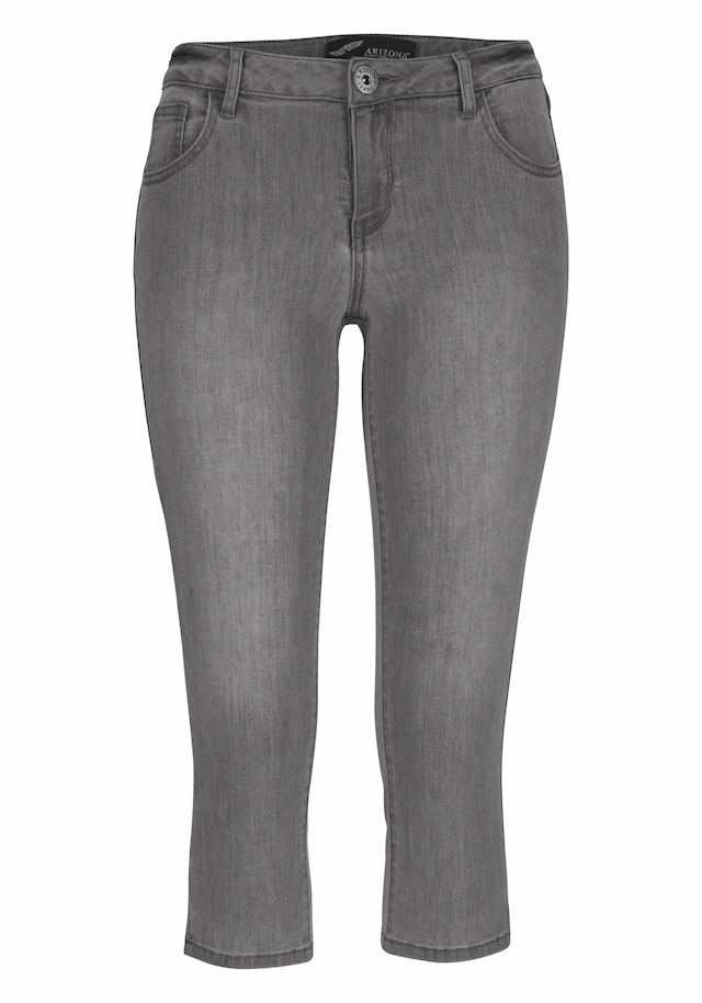 Arizona Caprijeans »Ultra-Stretch« extra-enger Schnitt, modischer Beinabschluss mit Schlitz