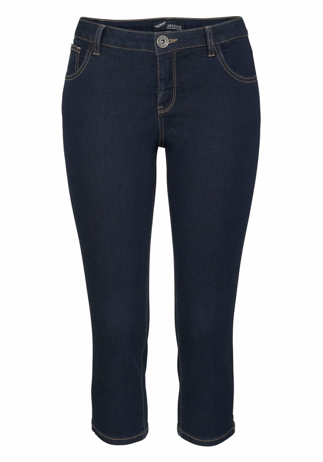Arizona Caprijeans »Ultra-Stretch« extra-enger Schnitt, modischer Beinabschluss mit Schlitz