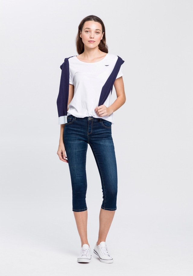 Arizona Caprijeans »Ultra-Stretch« extra-enger Schnitt, modischer Beinabschluss mit Schlitz