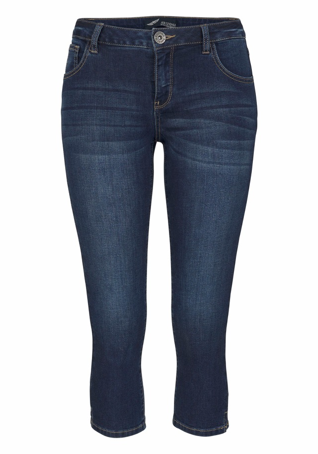 Arizona Caprijeans »Ultra-Stretch« extra-enger Schnitt, modischer Beinabschluss mit Schlitz