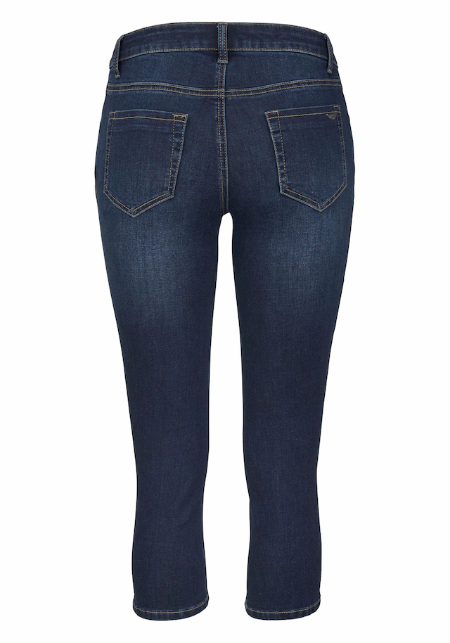 Arizona Caprijeans »Ultra-Stretch« extra-enger Schnitt, modischer Beinabschluss mit Schlitz