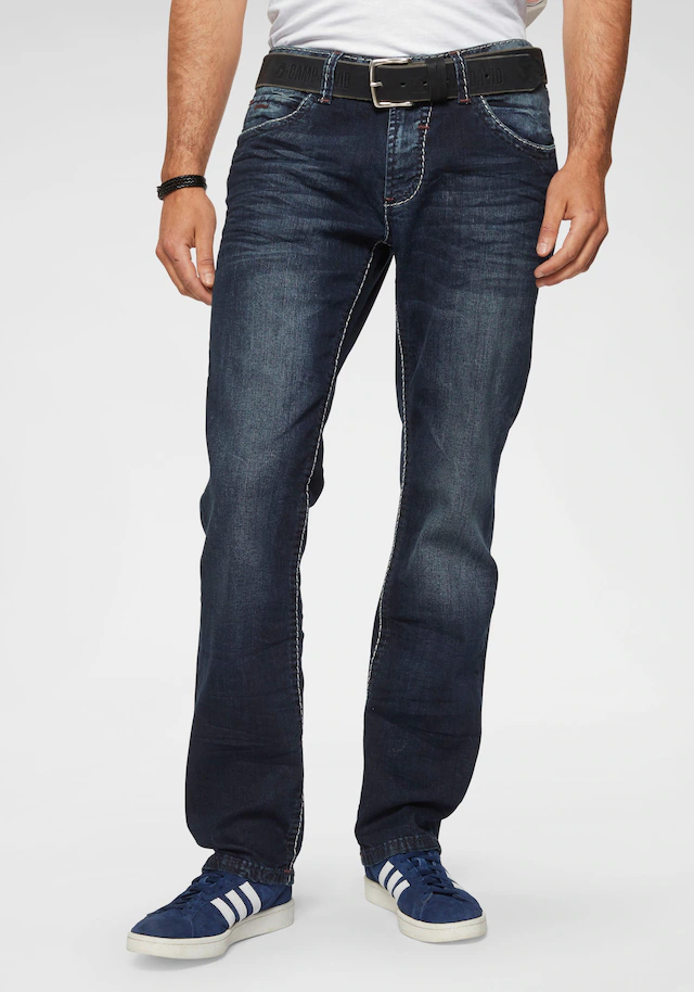 CAMP DAVID Straight-Jeans »NI:CO:R611« mit markanten Steppnähten