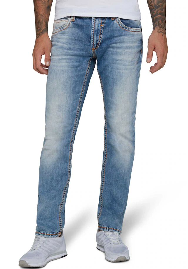 CAMP DAVID Straight-Jeans »NI:CO:R611« mit markanten Steppnähten