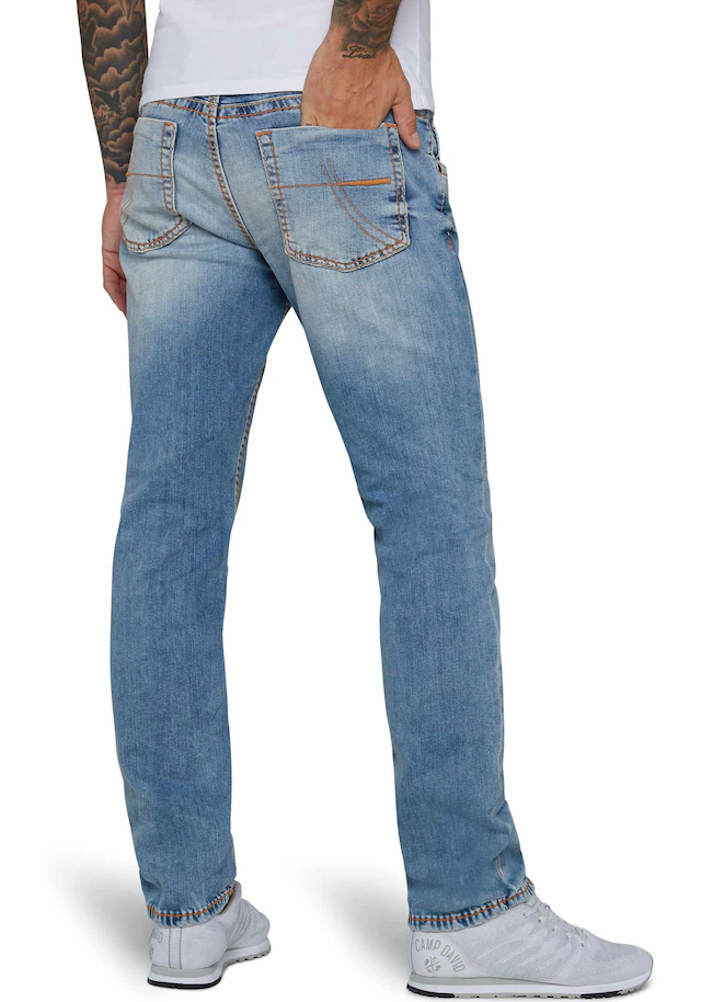 CAMP DAVID Straight-Jeans »NI:CO:R611« mit markanten Steppnähten