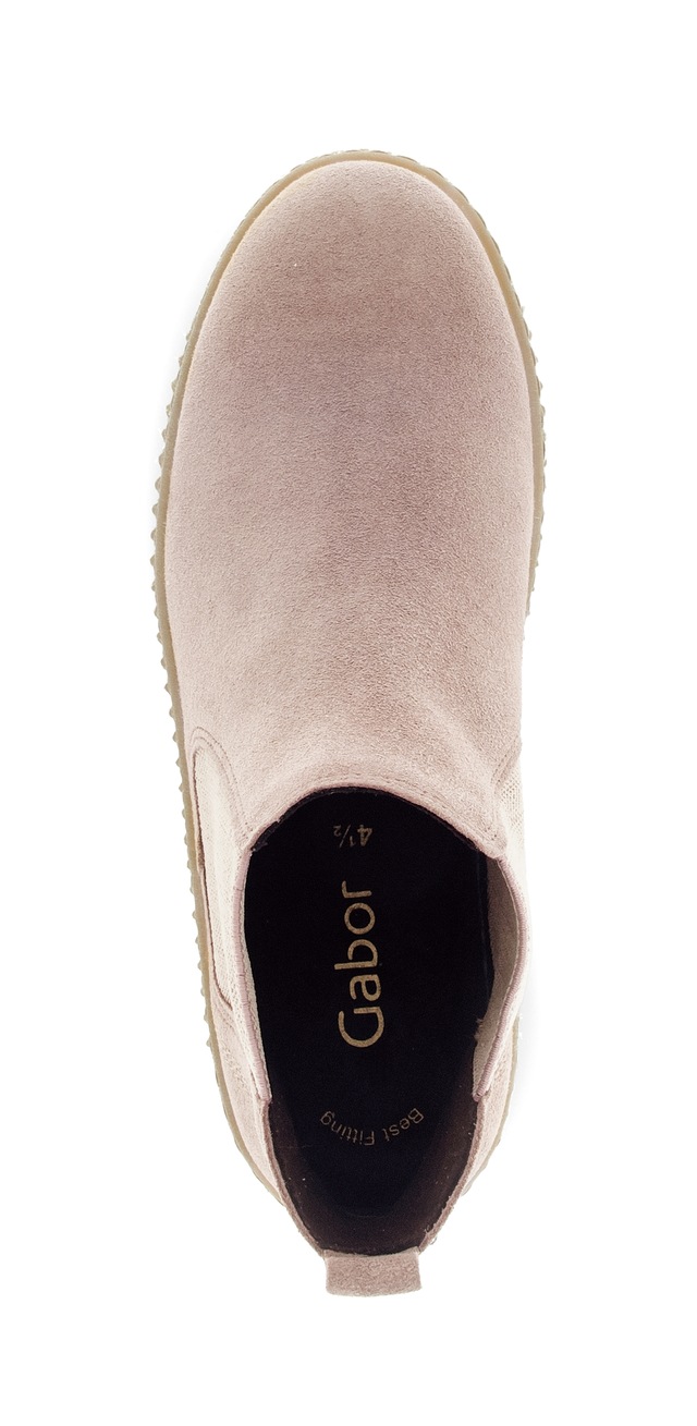 Gabor Chelseaboots , Plateau, Stiefelette, Schlupfschuh mit dezenten Kontrastnähten