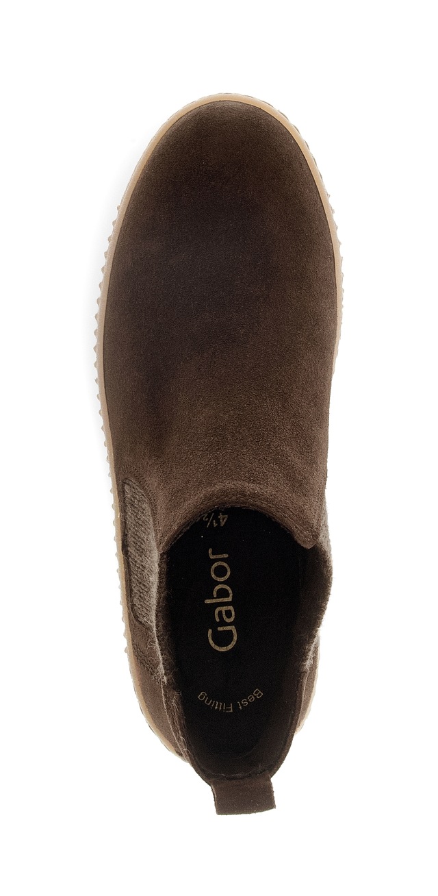 Gabor Chelseaboots , Plateau, Stiefelette, Schlupfschuh mit dezenten Kontrastnähten