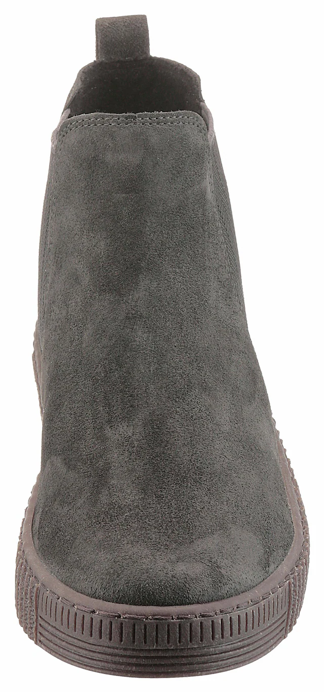 Gabor Chelseaboots , Plateau, Stiefelette, Schlupfschuh mit dezenten Kontrastnähten