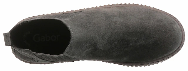 Gabor Chelseaboots , Plateau, Stiefelette, Schlupfschuh mit dezenten Kontrastnähten