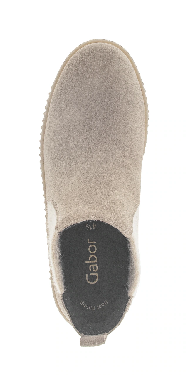 Gabor Chelseaboots , Plateau, Stiefelette, Schlupfschuh mit dezenten Kontrastnähten