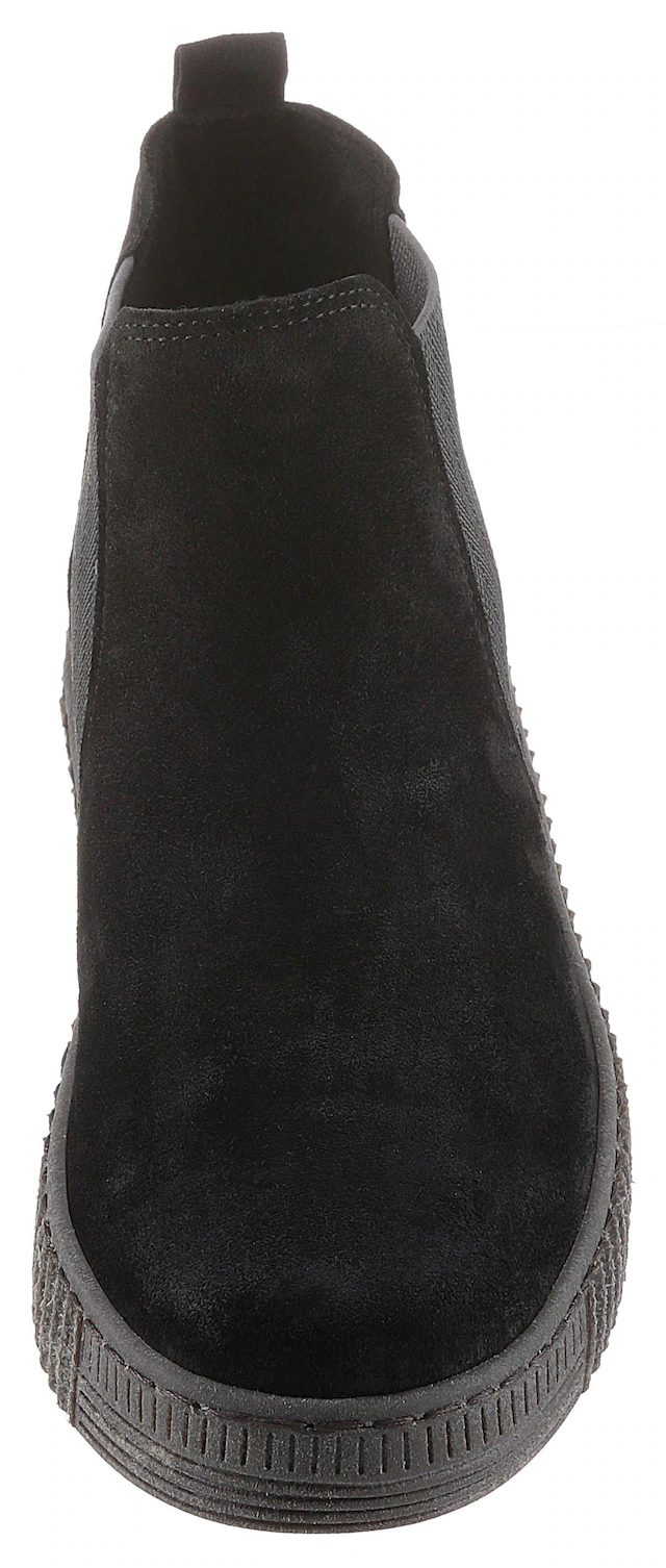 Gabor Chelseaboots , Plateau, Stiefelette, Schlupfschuh mit dezenten Kontrastnähten
