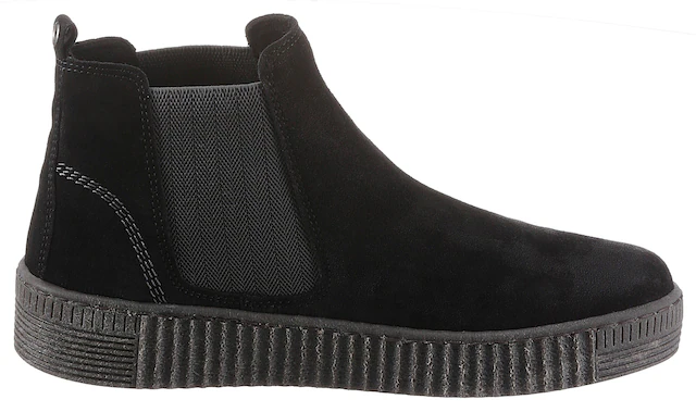 Gabor Chelseaboots , Plateau, Stiefelette, Schlupfschuh mit dezenten Kontrastnähten