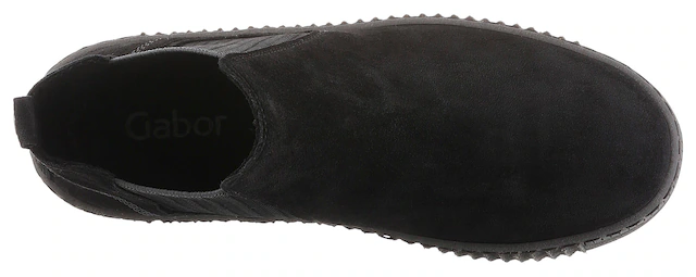 Gabor Chelseaboots , Plateau, Stiefelette, Schlupfschuh mit dezenten Kontrastnähten