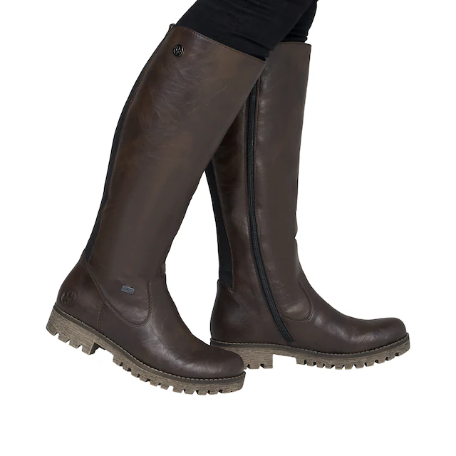 Rieker Winterstiefel , Langschaftstiefel, Winterstiefel im klassischen Look, TEX-Membran