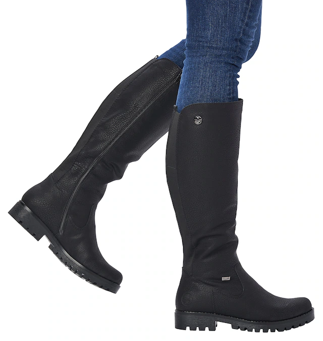 Rieker Winterstiefel , Langschaftstiefel, Winterstiefel im klassischen Look, TEX-Membran