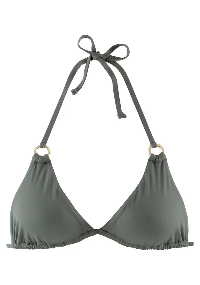 LASCANA Triangel-Bikini-Top »Italy« mit Zierringen