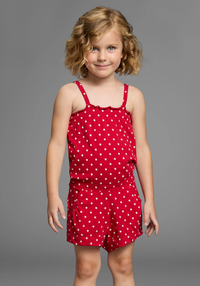 KIDSWORLD Kurzoverall »für kleine Mädchen« niedlich gepunktet