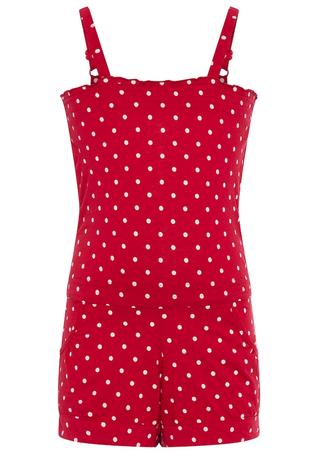 KIDSWORLD Kurzoverall »für kleine Mädchen« niedlich gepunktet