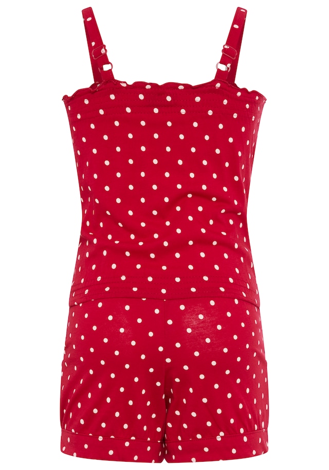 KIDSWORLD Kurzoverall »für kleine Mädchen« niedlich gepunktet