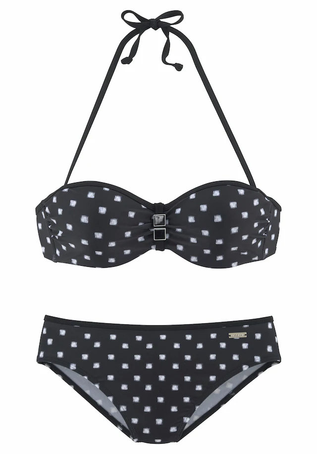 LASCANA Bügel-Bandeau-Bikini mit Zier-Accessoires