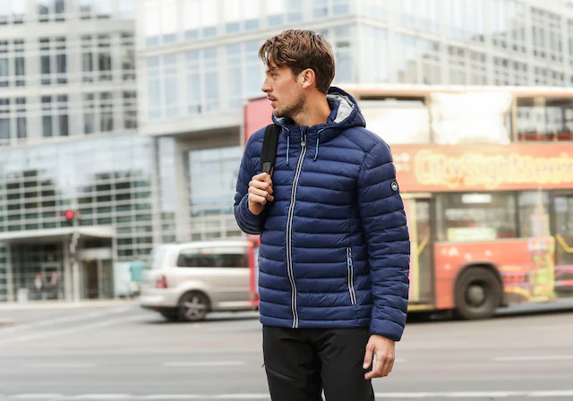 Polarino Steppjacke mit Kapuze Atmungsaktiv, winddicht, wasserabweisend