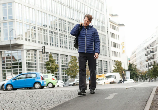 Polarino Steppjacke mit Kapuze Atmungsaktiv, winddicht, wasserabweisend