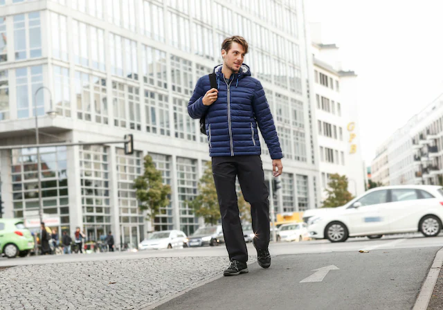 Polarino Steppjacke mit Kapuze Atmungsaktiv, winddicht, wasserabweisend