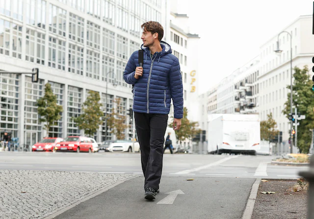 Polarino Steppjacke mit Kapuze Atmungsaktiv, winddicht, wasserabweisend