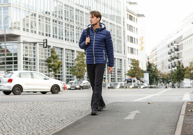 Polarino Steppjacke mit Kapuze Atmungsaktiv, winddicht, wasserabweisend