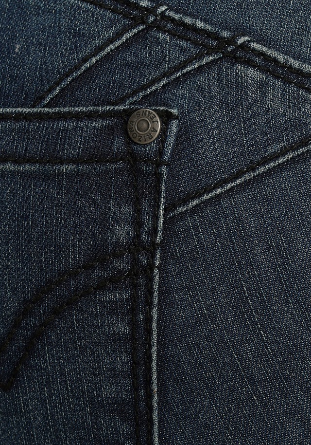 Arizona Bootcut-Jeans »Shaping« bootcut, Kontrastnähte, Used-Look-Waschung, niedrige Leibhöhe