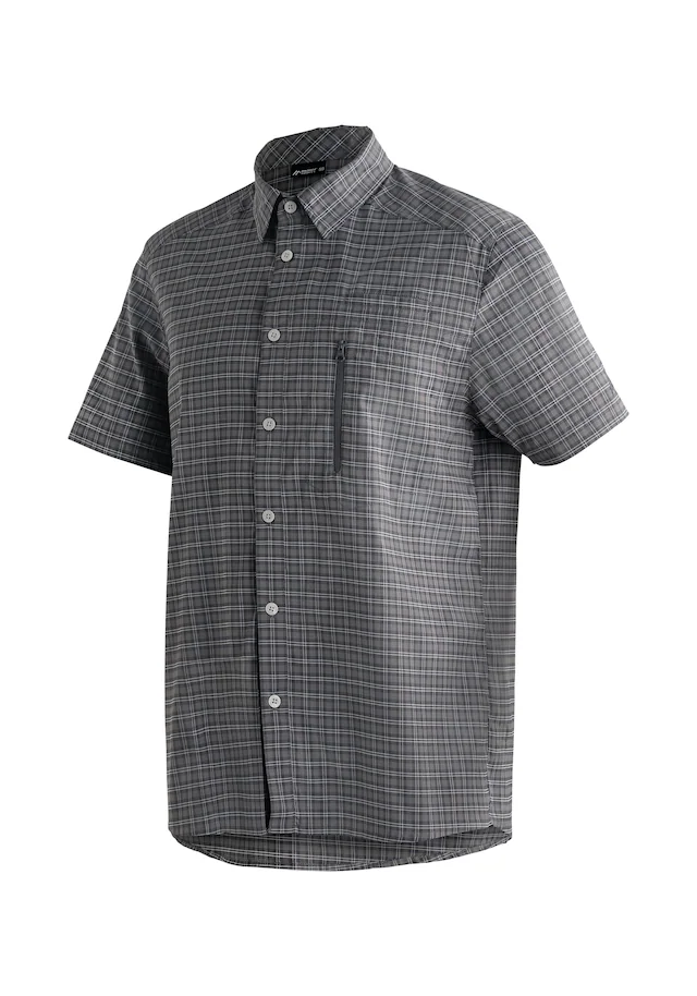 Maier Sports Funktionshemd »Mats S/S« Herren Hemd kurzarm, karriertes Freizeithemd, Kurzarmhemd, Regular Fit