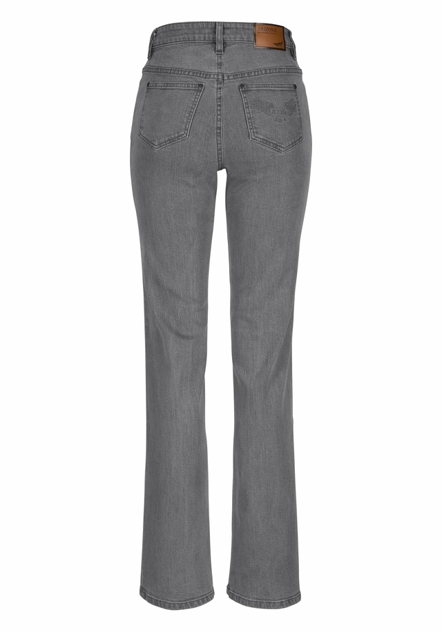Arizona Bootcut-Jeans »Comfort-Fit« ausgestellte Beinform, mit Eingrifftaschen, High-Waist