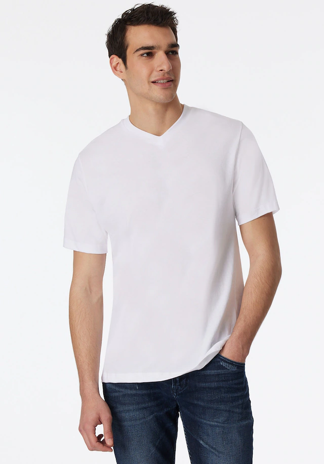Schiesser V-Shirt »Essentials« 2er-Pack, mit V-Ausschnitt