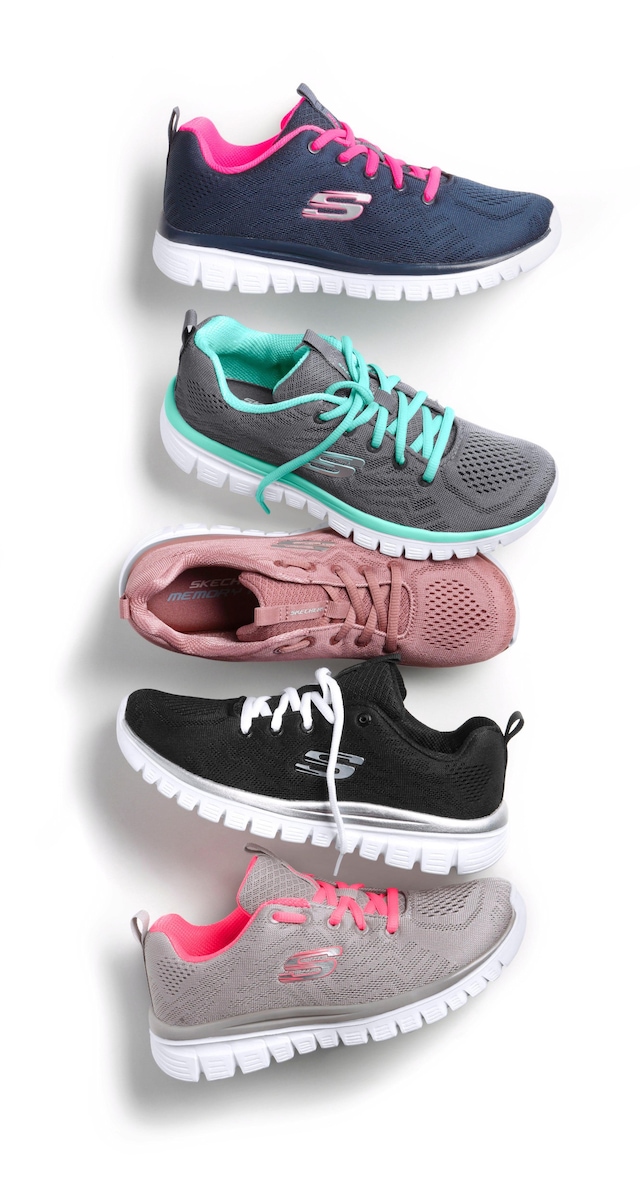 Skechers Sneaker »Graceful - Get Connected« Freizeitschuh, Halbschuh, Schnürschuh für die Maschinenwäsche geeignet