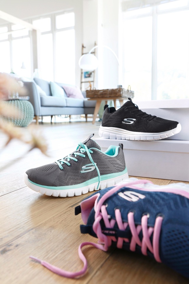 Skechers Sneaker »Graceful - Get Connected« Freizeitschuh, Halbschuh, Schnürschuh für die Maschinenwäsche geeignet
