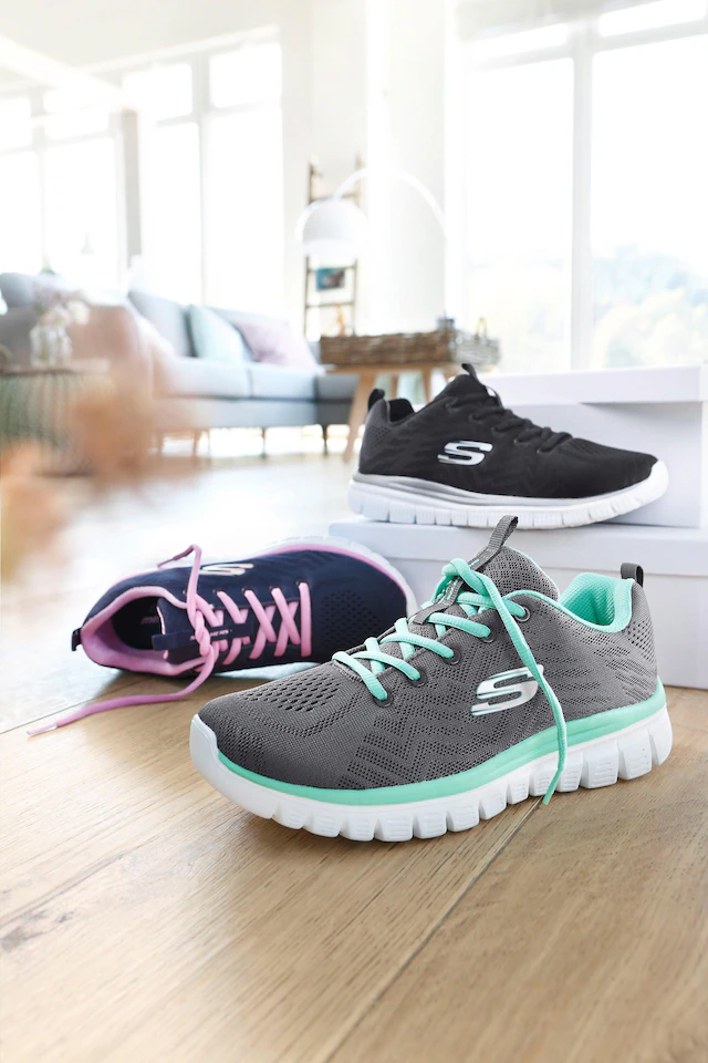 Skechers Sneaker »Graceful - Get Connected« Freizeitschuh, Halbschuh, Schnürschuh für die Maschinenwäsche geeignet