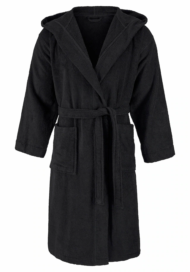 Bruno Banani Unisex-Bademantel »Robby, ideal für Sauna & Spa, Standard, Premium und Überlänge« 1 Stk. Damen & Herren Bademäntel, Baumwolle, mit Taschen, Sauna, XS-3XL