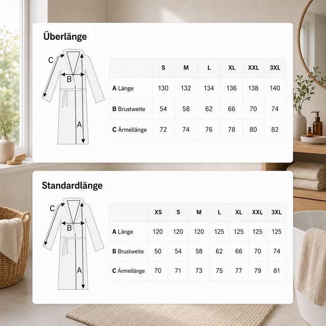 Bruno Banani Unisex-Bademantel »Robby, ideal für Sauna & Spa, Standard, Premium und Überlänge« 1 Stk. Damen & Herren Bademäntel, Baumwolle, mit Taschen, Sauna, XS-3XL