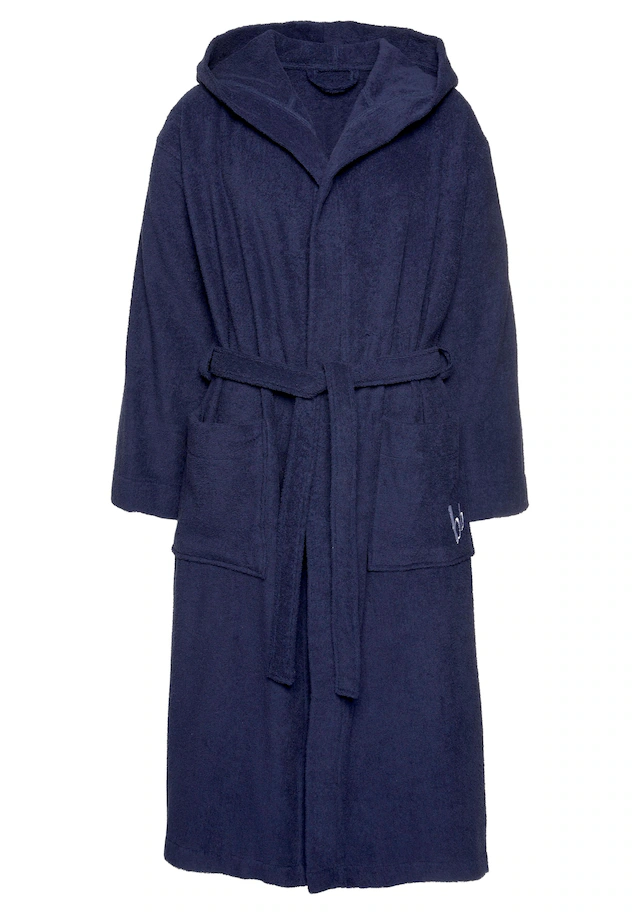 Bruno Banani Unisex-Bademantel »Robby, ideal für Sauna & Spa, Standard, Premium und Überlänge« 1 Stk. Damen & Herren Bademäntel, Baumwolle, mit Taschen, Sauna, XS-3XL