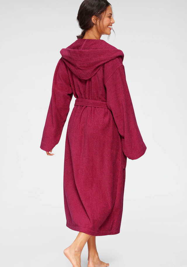 Bruno Banani Unisex-Bademantel »Robby, ideal für Sauna & Spa, Standard, Premium und Überlänge« 1 Stk. Damen & Herren Bademäntel, Baumwolle, mit Taschen, Sauna, XS-3XL