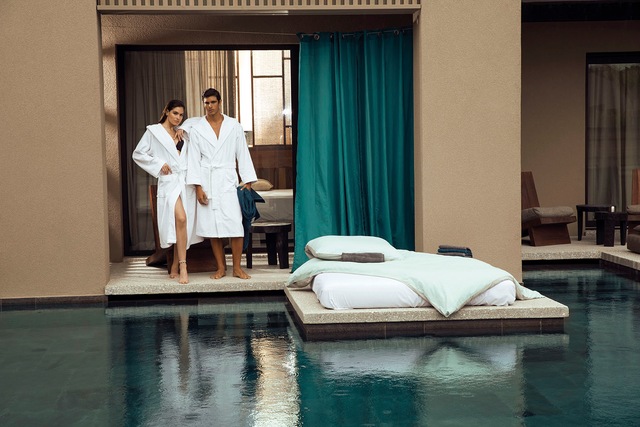 Bruno Banani Unisex-Bademantel »Robby, ideal für Sauna & Spa, Standard, Premium und Überlänge« 1 Stk. Damen & Herren Bademäntel, Baumwolle, mit Taschen, Sauna, XS-3XL