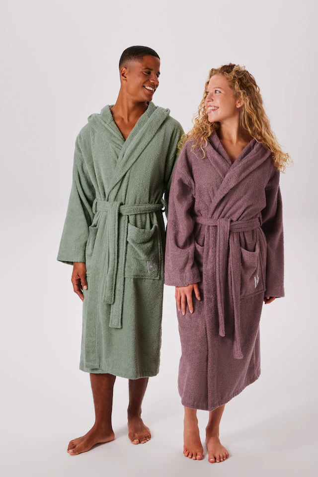 Bruno Banani Unisex-Bademantel »Robby, ideal für Sauna & Spa, Standard, Premium und Überlänge« 1 Stk. Damen & Herren Bademäntel, Baumwolle, mit Taschen, Sauna, XS-3XL