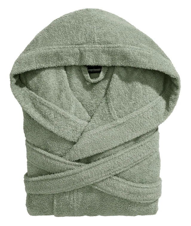 Bruno Banani Unisex-Bademantel »Robby, ideal für Sauna & Spa, Standard, Premium und Überlänge« 1 Stk. Damen & Herren Bademäntel, Baumwolle, mit Taschen, Sauna, XS-3XL