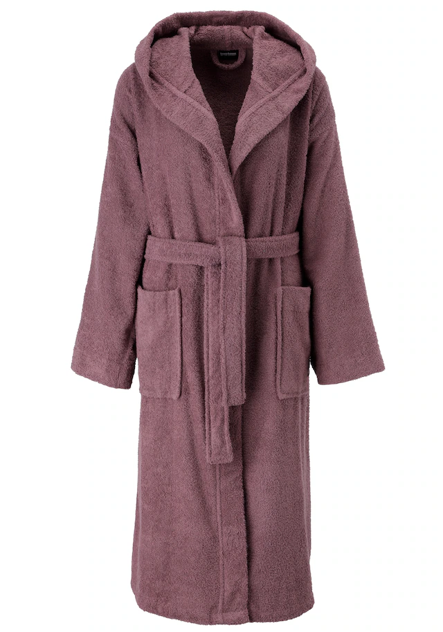 Bruno Banani Unisex-Bademantel »Robby, ideal für Sauna & Spa, Standard, Premium und Überlänge« 1 Stk. Damen & Herren Bademäntel, Baumwolle, mit Taschen, Sauna, XS-3XL