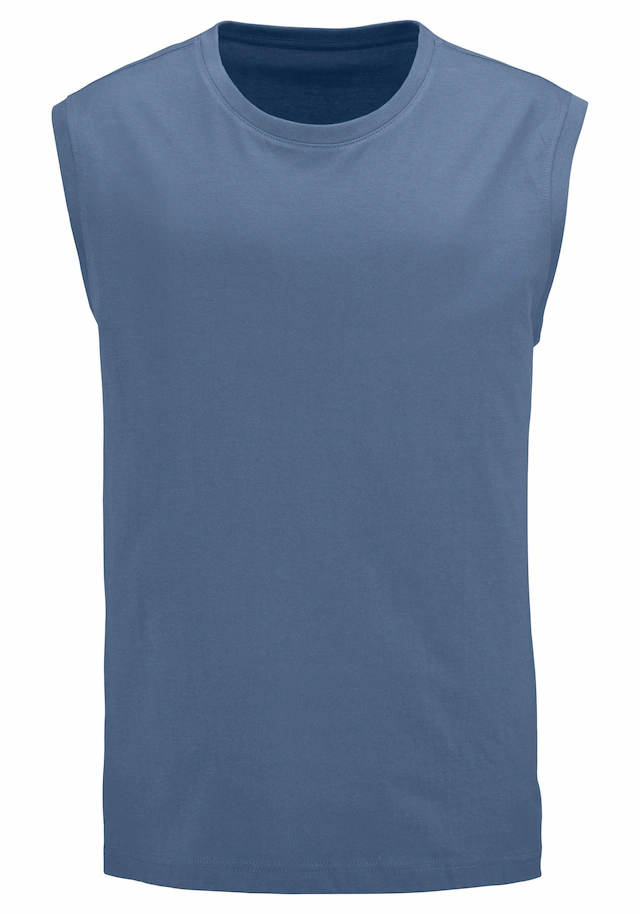 Man's World Muscleshirt Packung, 3er-Pack, 3 Stk. ärmellos, Basic-Stil, unifarben, Rundhalsausschnitt