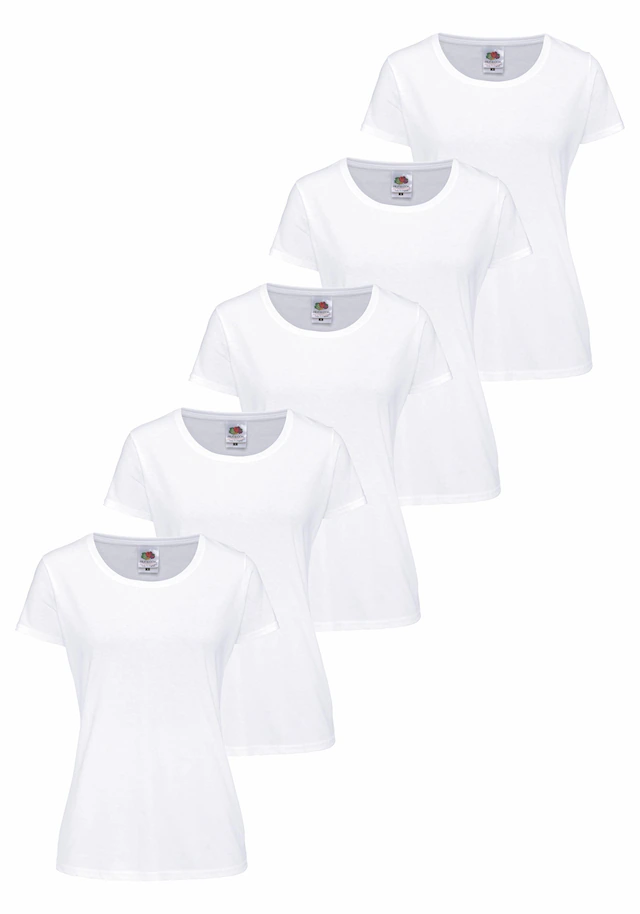 Fruit of the Loom Rundhalsshirt Packung, 5 Stk. original T. LADY-FIT im 5er Pack