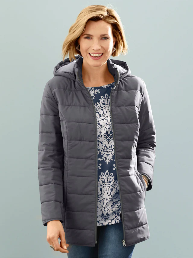 Classic Basics Steppjacke mit Kapuze