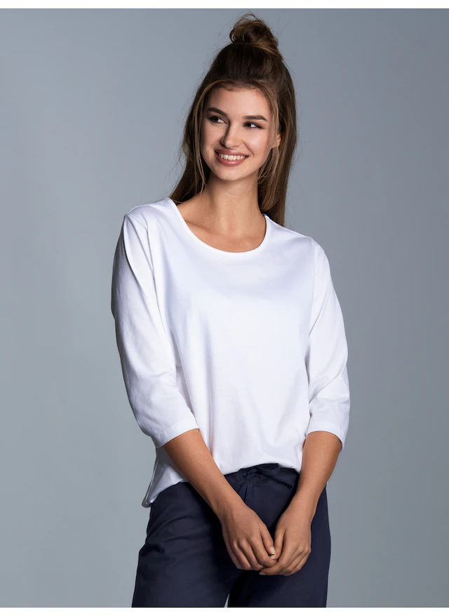 Trigema T-Shirt »TRIGEMA Langarmshirs aus Biobaumwolle« 1