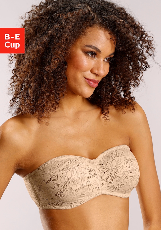 Nuance by Lascana Bügel-BH », Dirndl-BH, trägerloser BH« mit abnehmbaren Trägern & Spitze, große Größen, Sommer
