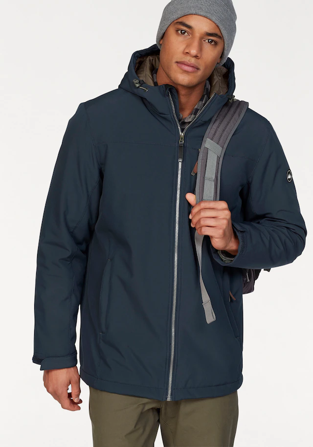Polarino Winterjacke mit Kapuze atmungsaktiv, wasserabweisend, winddicht